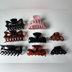 8 Piece Hair Claw Clip Bundle